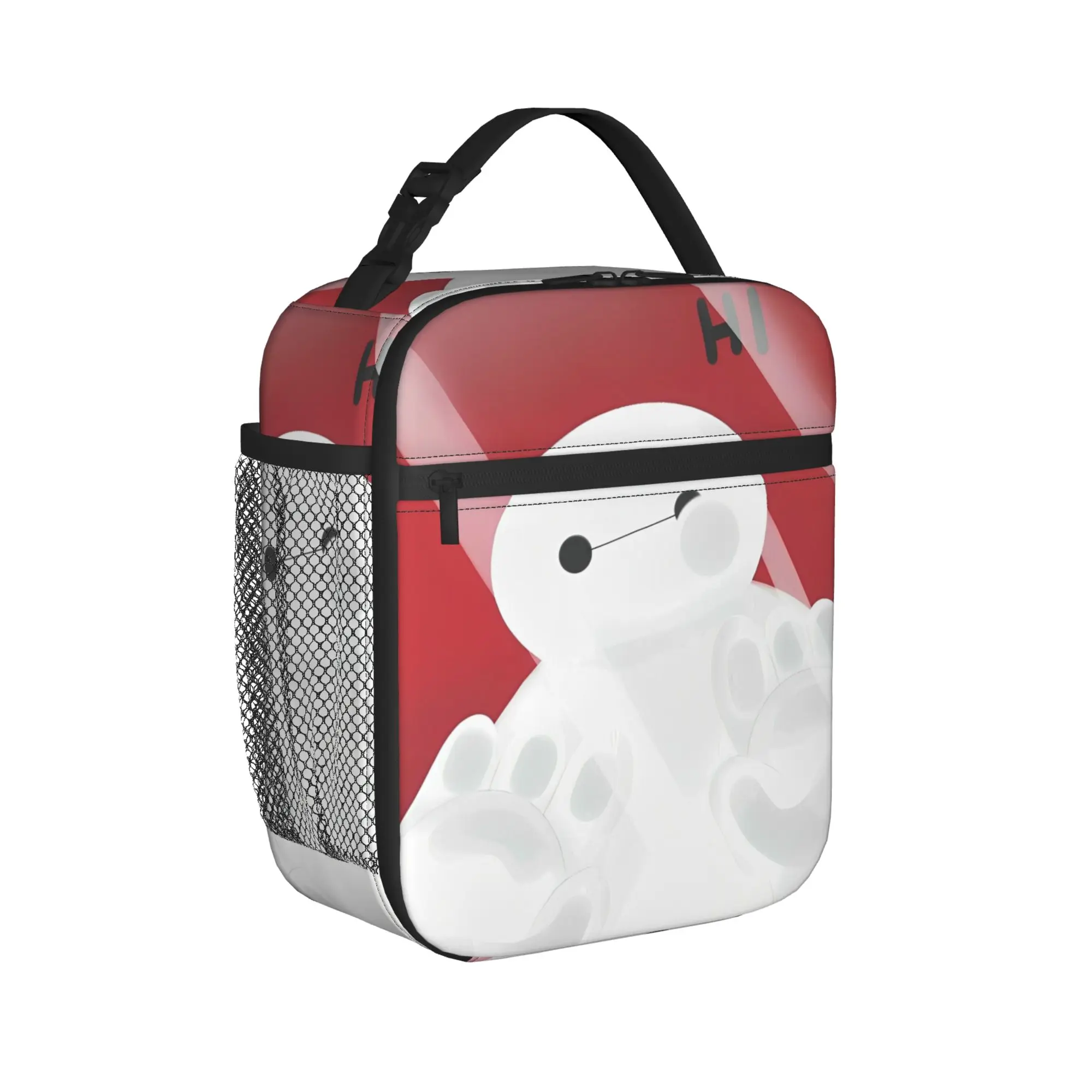 B-Big Hero 6 Lunch Bag hi Portable Insulated Lunch Box Adult Outdoor Picnic Print Cooler Bag Funny Oxford Tote Food Bags