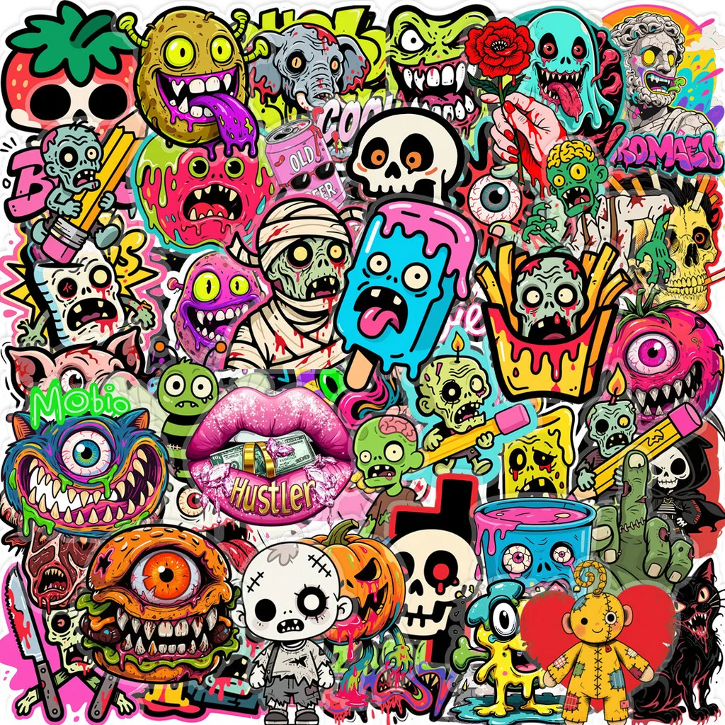 50PCS Street Fashion Stickers - Trendy DIY Decor for Phone, Scrapbook, Greeting Card & Gift Box Papery Pop Store