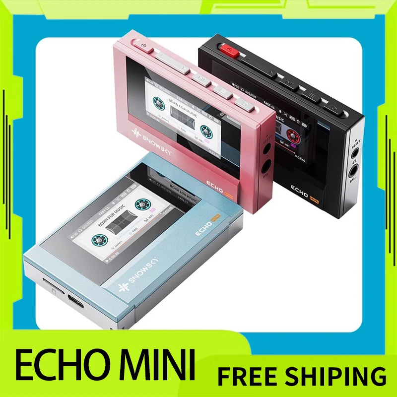 Fiio Snowsky Echo Mini Wireless Bluetooth Mp3 Mini Walkman 8GB Custom Support Dsd Retro Portable Bluetooth Player Gift