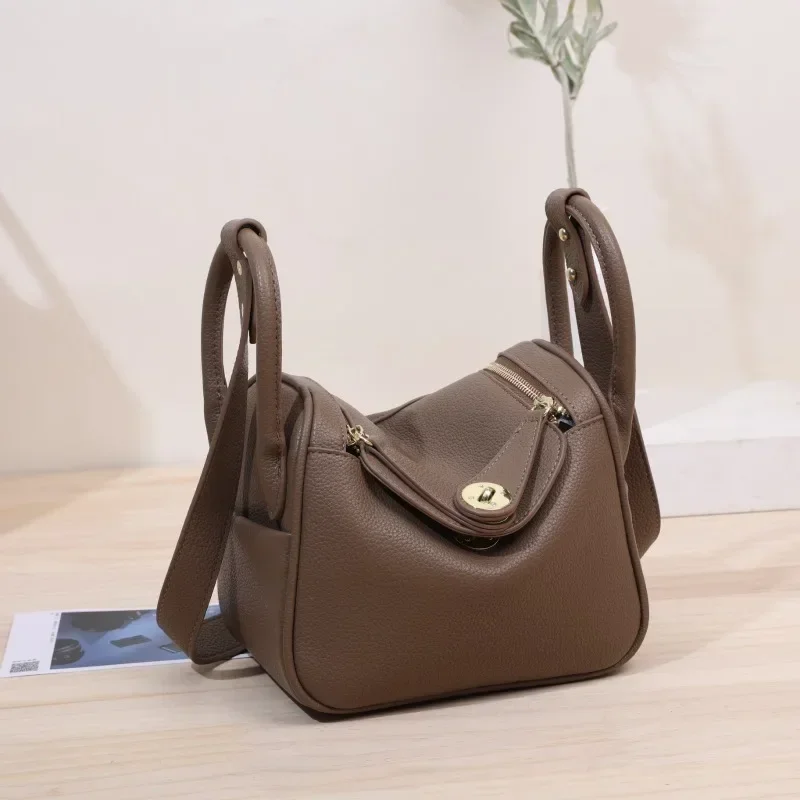 

Classic Elegant Women's Handbag, High-Quality Leather Crossbody Shoulder Bag From Luxury Brand Messenger Bags