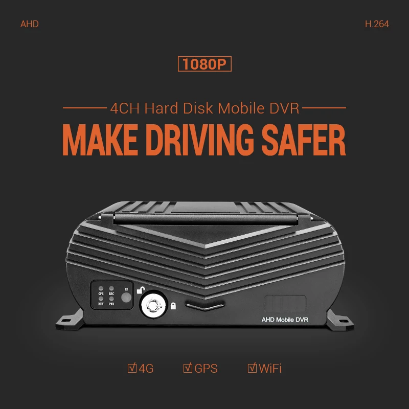 4CH 4G GPS WIFI Hard Disk Vehicle Mobile Dvr Support Phone APP, Support Real Time Video Software Free ,Support Mirror Set