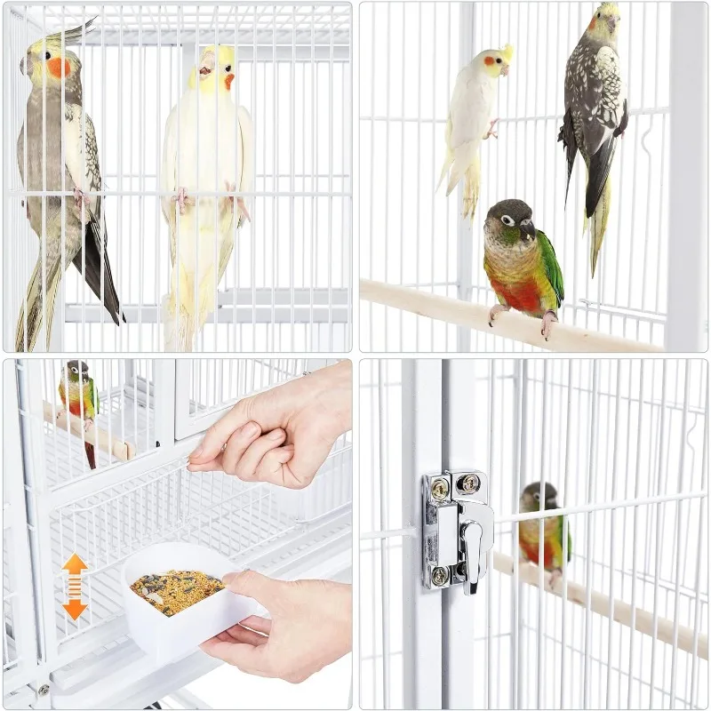 Imagem -03 - Criador Empilhável para Criação Periquito Bird Cage para Canárias Calopsitas Agapornis Tentilhões Budgies Pequenos Papagaios