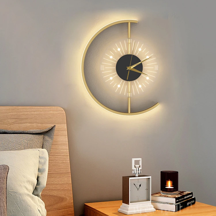 

Stairs Nordic Bed Lamp Charging Clock Modern Wall Light Outdoor Bedroom Bedside Lights LED Gold Industrial 90 6000