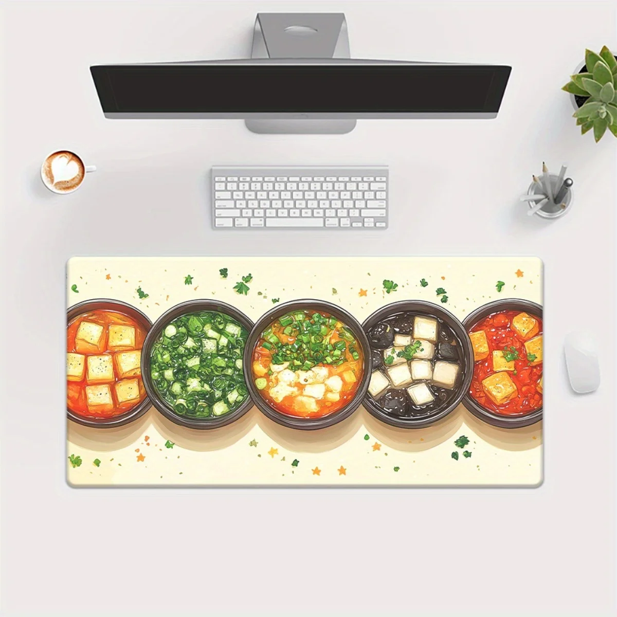 Podkładka pod mysz XXL z żywym wzorem owoców i warzyw - Wytrzymała gumowa mata na biurko pod klawiaturę i do gier na PC, idealny prezent dla...