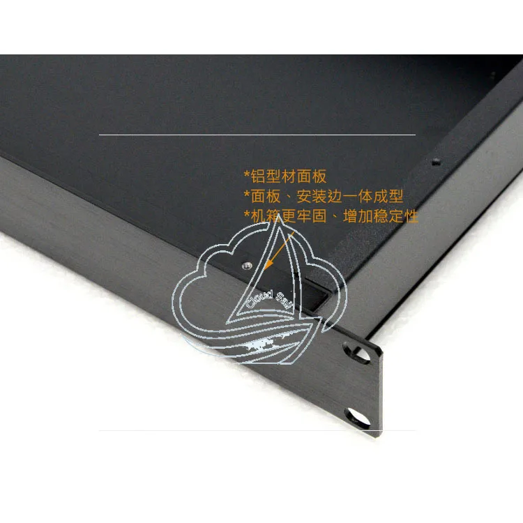 1U Standard Server Case 19 Inch Metal Rackmount Enclosure for Industrial, Communication, and Server Applications