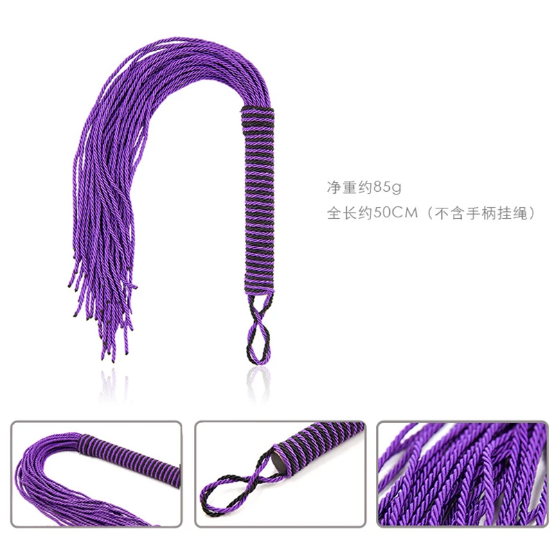 50cm Nylon Binding Handle Nylon Tassels Horse Whip Riding Crop Flogger Paddle Slapper Horse Training Dressage Whips