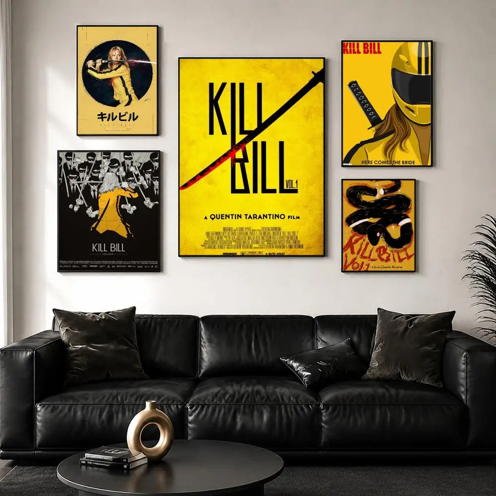 Movie K-Kill Bill Poster Perfect Sticker Self Adhesive for Office Home Theater Wall Art Decor Fancy Gift