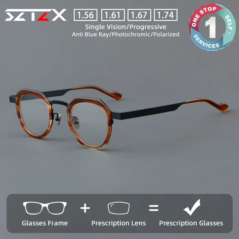 sztzx-vintage-comfortable-lightweight-prescription-glasses-anti-blue-light-acetate-myopia-eyewear-progressive-reading-glasses