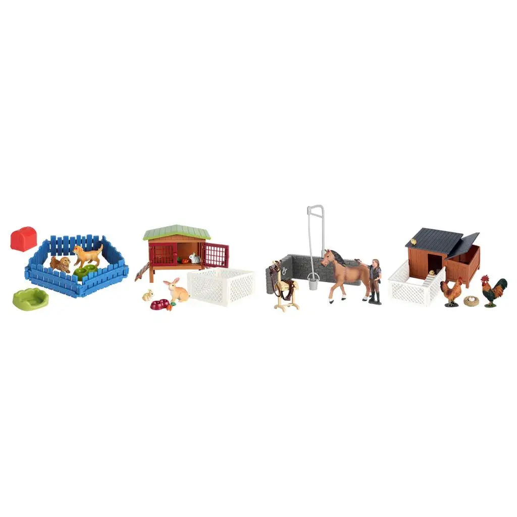 Farm Animal Figures Gift Toys Set, Farm Animals Playset Includes Farmer Accessories, Birthday Gift Children