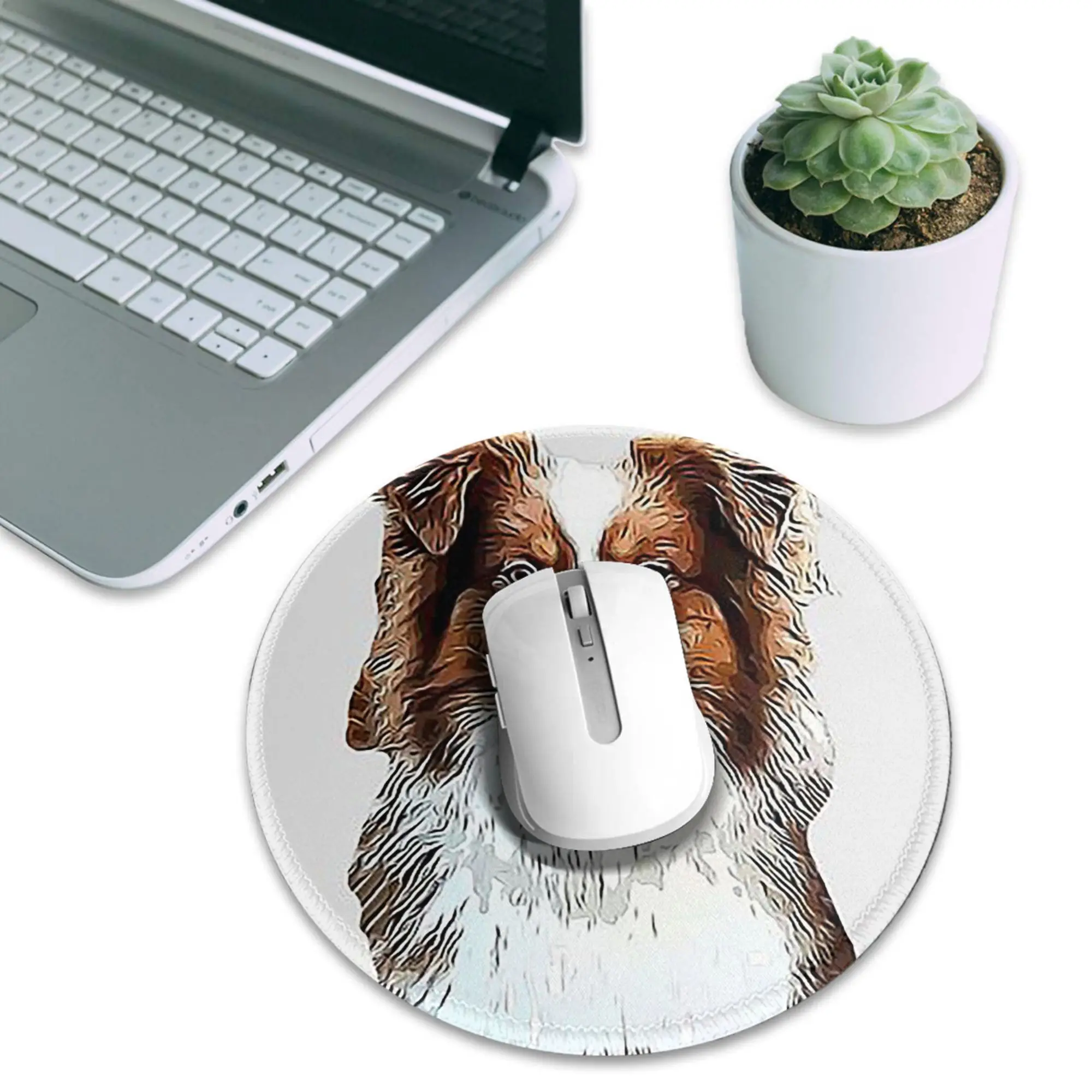 Australian Shepherd Red Tricolor Lovers Mouse Pad Computer Keyboard Mouse Mat PC Laptop Desk Mat Office Accessories Table Mats