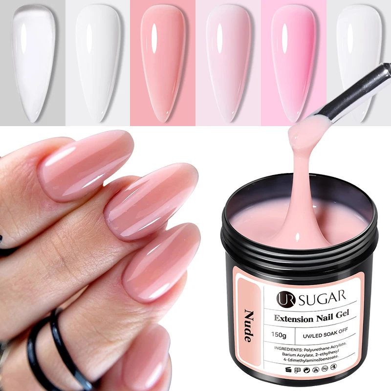 

UR SUGAR 150g Quick Extension Nail Gel Vernis Nude Milky White Gel Nail Polish UV Semi Permanent Nails Art For Manicure Tools