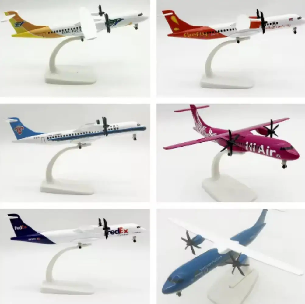 

20cm ATR Series Alloy Diecast Airplane Model With Landing Gear Propellers Aviation Aircrft Gift Collectible Toy Display Model