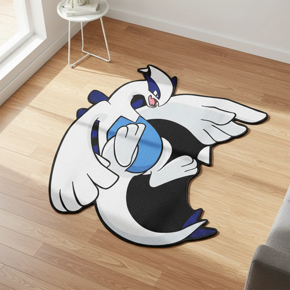 Anime tapete blastoise/lugia tapete de poliéster macio/tapete, tapete para animais de estimação, piso macio/tapete para pés, cobertor decorativo macio, tapete de jogo