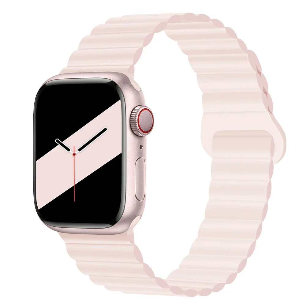 Correa magnética de silicona líquida Original para Apple watch, banda Ultra 2 Series 9 SE, iwatch de 42mm, 44mm, 45mm, 49mm, 38mm, 40mm, 41mm