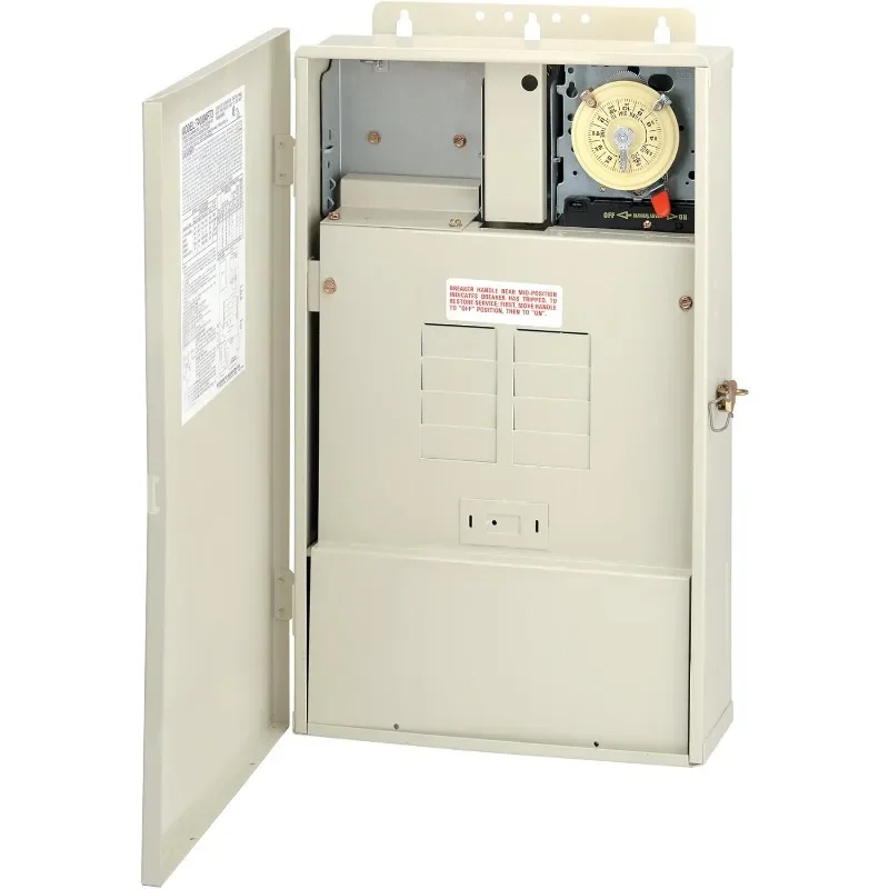 Intermatic T40003RT3 Pool Panel with 300 W Transformer and T103M Mechanism - 8 Breaker Spaces, Easy to Wire - Heavy-Duty