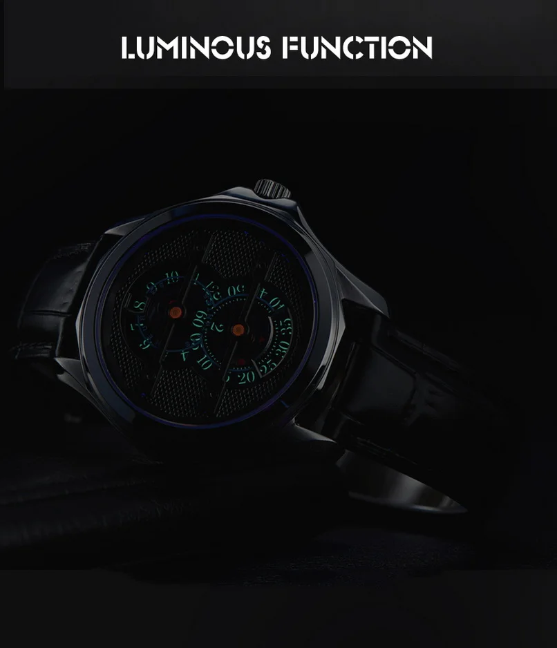 OBLVLO Мужские автоматические часы 41 мм Механические наручные часы Jump Hour Водонепроницаемые сапфировые светящиеся скелетонизированные циферблаты