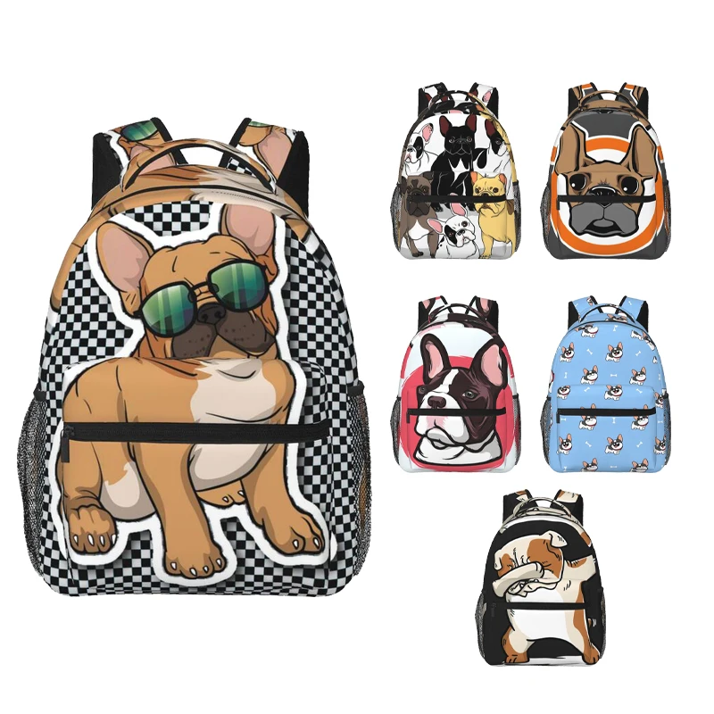 American Bulldog Mochila para Meninas Meninos Viagem Mochila Mochilas para adolescente escola saco