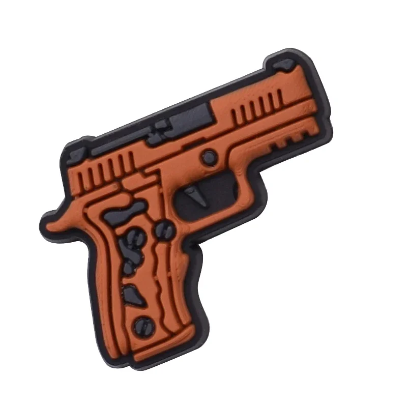 Toy Gun Encantos da Sapata para Sandálias Crocs, Mulheres Tamancos Pins, Decorações Sapatos, Masculino Badges Acessório, Meninos e Meninas, Acessórios infantis