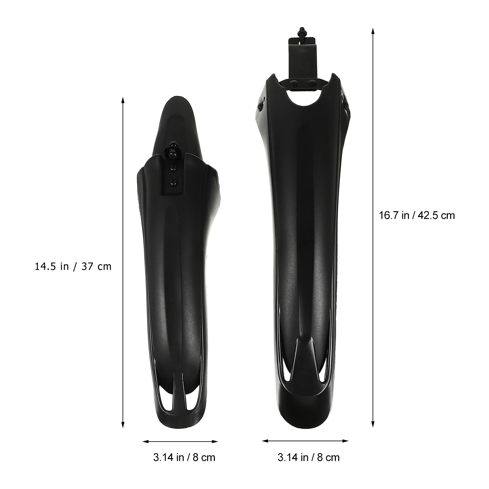 

2pcs Bicycle Mudguard Durable Plastic for Bikes with Front Fork Holes Prevent Mud Rain Easy Install Long Use Cycling