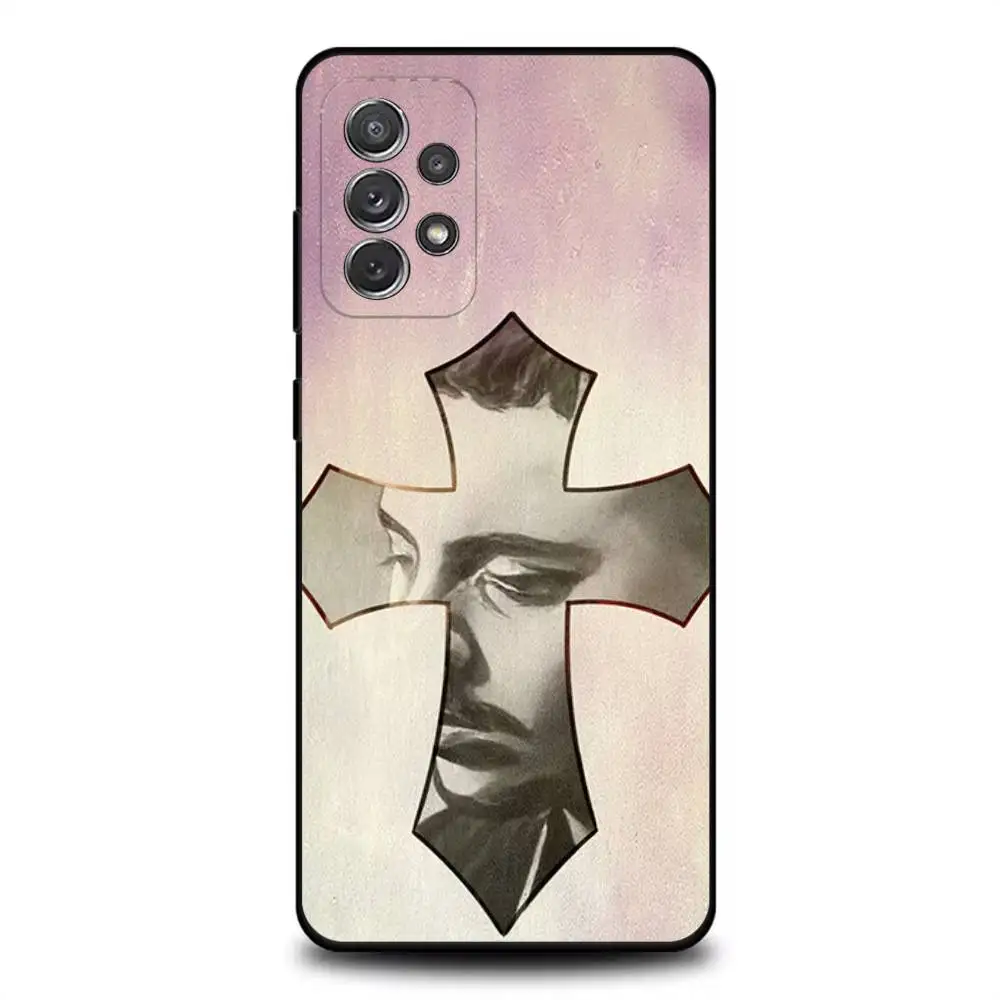 حافظة هاتف كروز C-Cafune Me Muevo Con Dios لهاتف سامسونج S 25,24,23,22,30,21,10,9,Ultra,Plus,Lite,FE,4,5G حافظة ناعمة سوداء