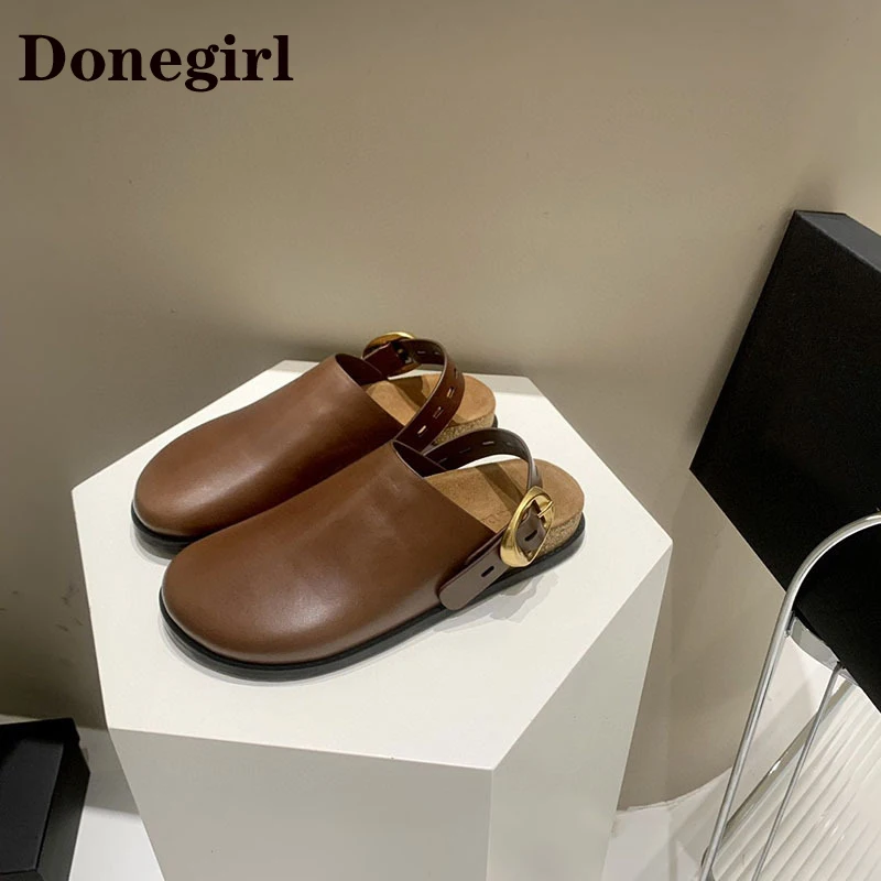 

Original Sandals boston clog arizona gizeh men women summer autumn winter slipper Leather Outdoor Indoor Buckle Strap flats cork