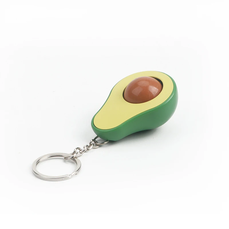 New Avocado Massage Bead Keychain Decompression Toys Mini Finger Wrist Neck Massager Fun Fruit Pendant Creative Lanyard Keyring