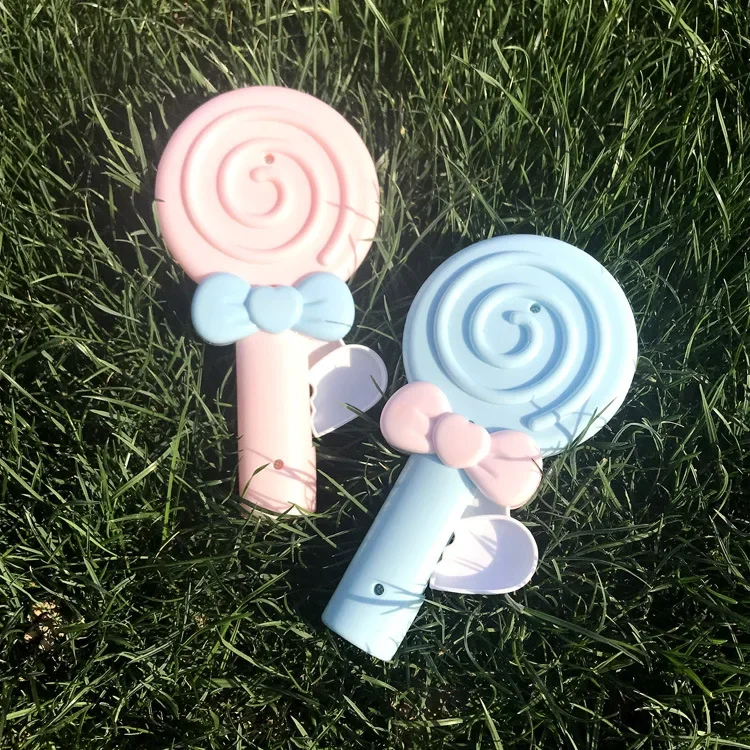 Lolipop Fan Cartoon Handheld Zomer Fan Handgeperste Handmatige Mini Draagbare Kleine Handkoelventilator Voor Kinderen Volwassen Huis Buitenshuis