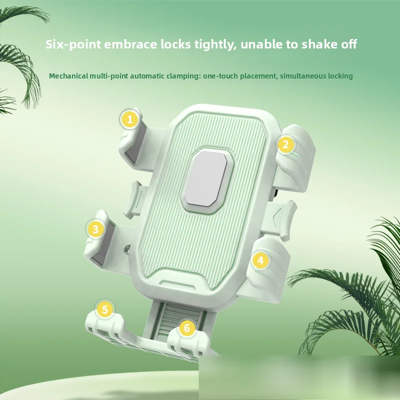 SEAMETAL Universal Motorcycle Phone Holder 360 Rotatable 6-Point Scooter/Bike Cell Phone Mount Anti-Shake Lock Easy Installation