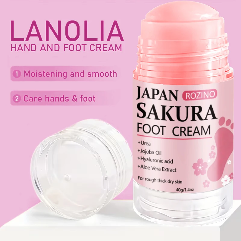 [Super Anti-Rissbildung] Sakura 60% Urea + 2% Salicylsäure Hand- und Fußpflegestift Plus+, Super Anti-Rissbildung Hand- und Fußcreme-Stift, spendet Feuchtigkeit von innen in 5 Minuten, schnelle Wirkung, 72-Stunden Tief – Detail 6