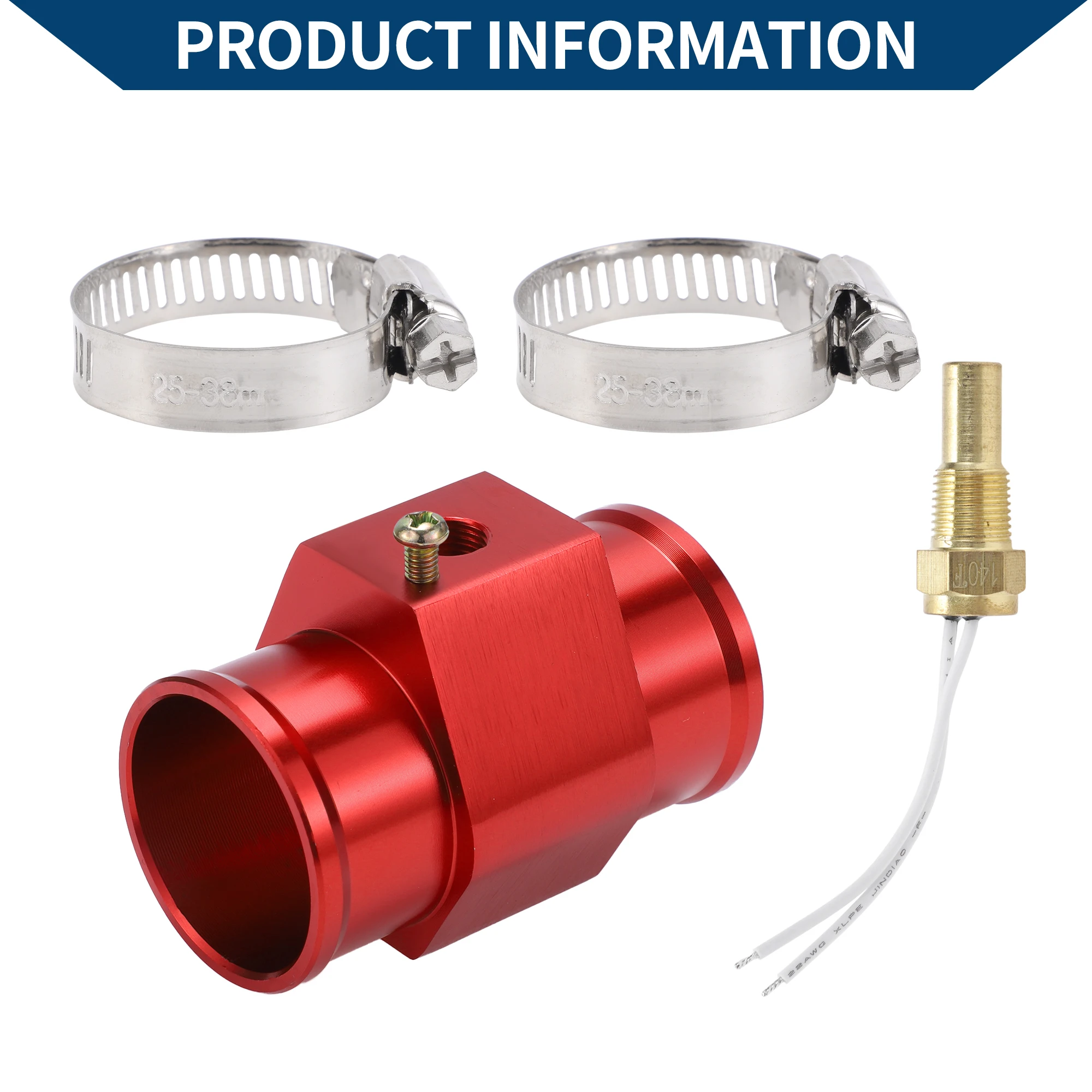 Kit de sensor de temperatura del agua UXCELL 1,26" rojo 180'F encendido - 165'F apagado enfriamiento automático del radiador