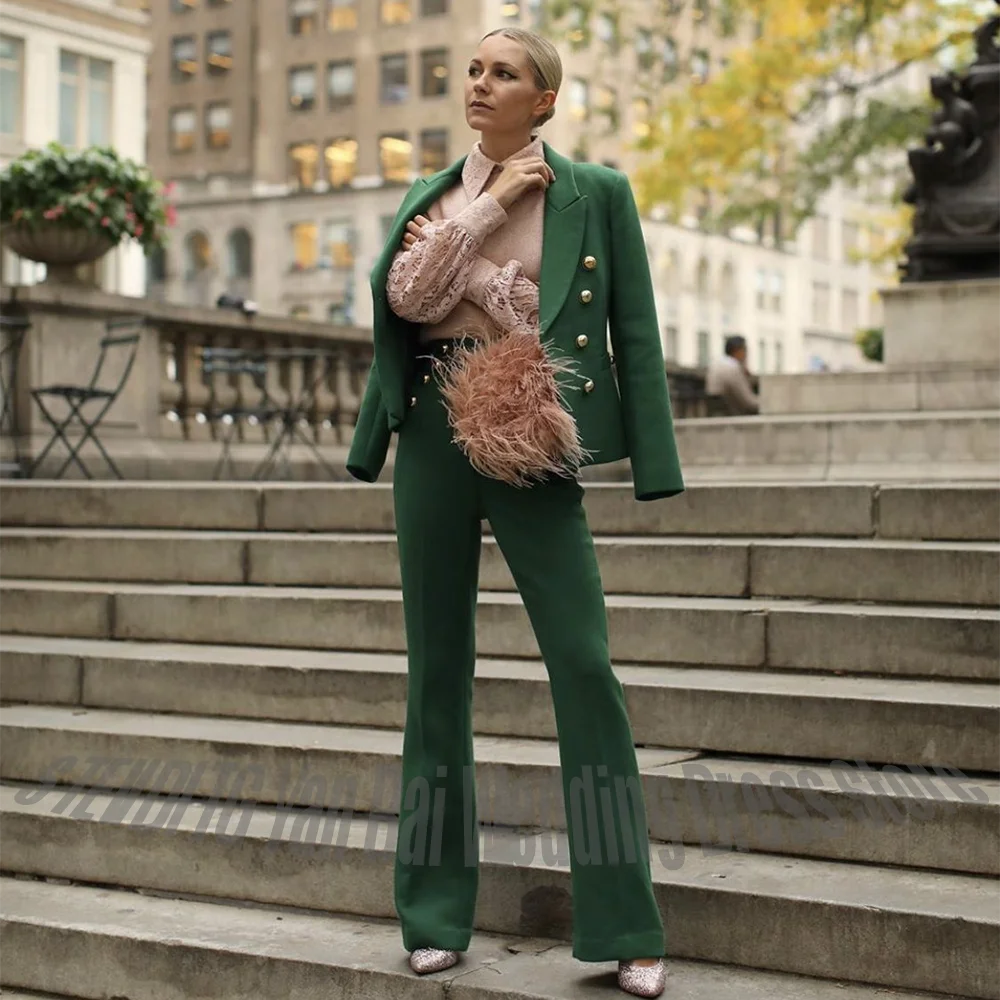 Stylish Women Suit Luxury 2026 Slim Fit Peak Lapel High Quality 2 Piece Fashion Streetwear Elegant Business Wedding Outfit Set
