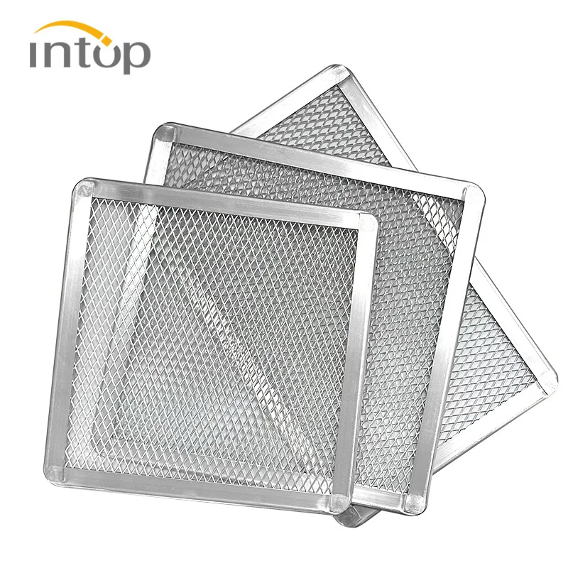 Rectangular Pizza Screen Square Seamless Aluminum Baking Tray Baking Net Non-stick Bakeware Oven Safe DIY Pizza Tools Pizza Pan