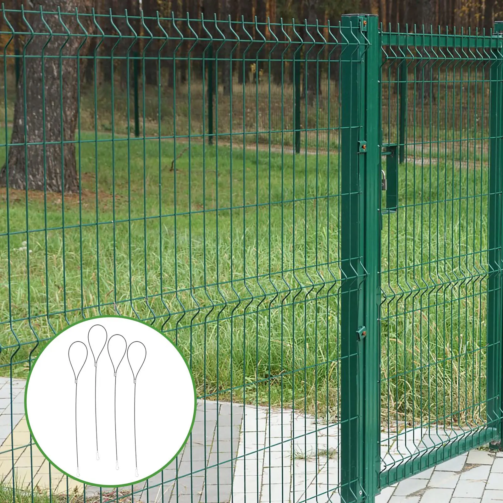 

4Pcs Gate Latches for Metal Gates Stainless Steel Latch Pull Cord Wood Fence Opener Durable Security Gate Latch String