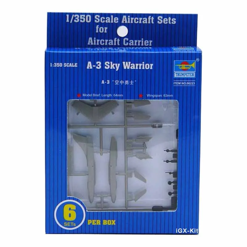 Trumpeter 06223 1:350 US A-3D A3D Skywarrior Aircraft Set for USS Nimitz Military Toy Plastic Assembly Model Building Kit