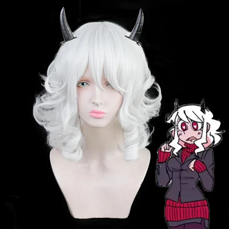 Jogo de peruca cosplay Helltaker, o incrível demônio Modeus Malina Lucifer Pandémona Cerberus Satan Zdradaf;5, m'7.d