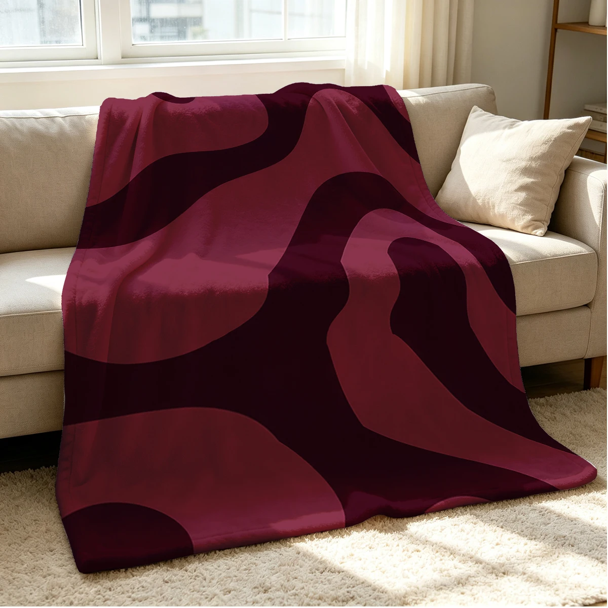 Hopeful Flow Flannel Blanket Warm Soft Halloween Christmas Couch Warm Cozy Decorative Decor Gift for All Season