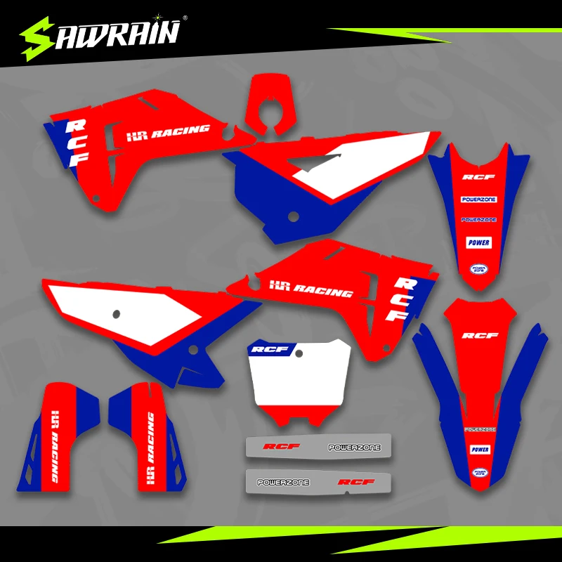 

Наборы наклеек с графикой мотоцикла Sawrain, наборы наклеек для HONDA 25-27 CRF250R 450R
