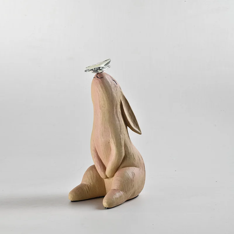 الراتنج الطبيعي أرنب لمبة مكتب لغرفة المعيشة ديكور المنزل مع G9 الاكريليك الكرة عاكس الضوء الإبداعية عنبر الشهير الجدول مصباح