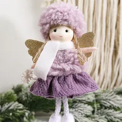 New Year 2024 Gifts Crown Veil Girl Dolls Angel Doll Navidad 2023 Xmas Tree Ornaments Christmas Decorations for Home Noel Natal