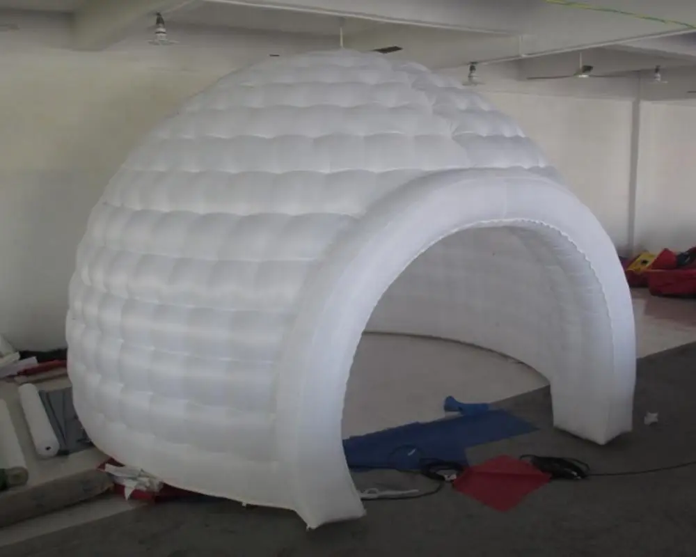 

Personalized 6m/8m Dia Large LED Lighted Inflatable Dome Tent Blow Up White Igloo Tents for Outdoor Parties or Events