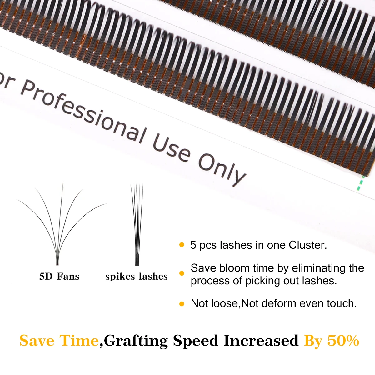 AGUUD 5D Flora Cílios 0.07mm Fácil Ventilador Cílios Preto & Marrom 5D Pré-fabricados Ventiladores de Volume Natural Soft Spikes Anjo Cílios Extensão