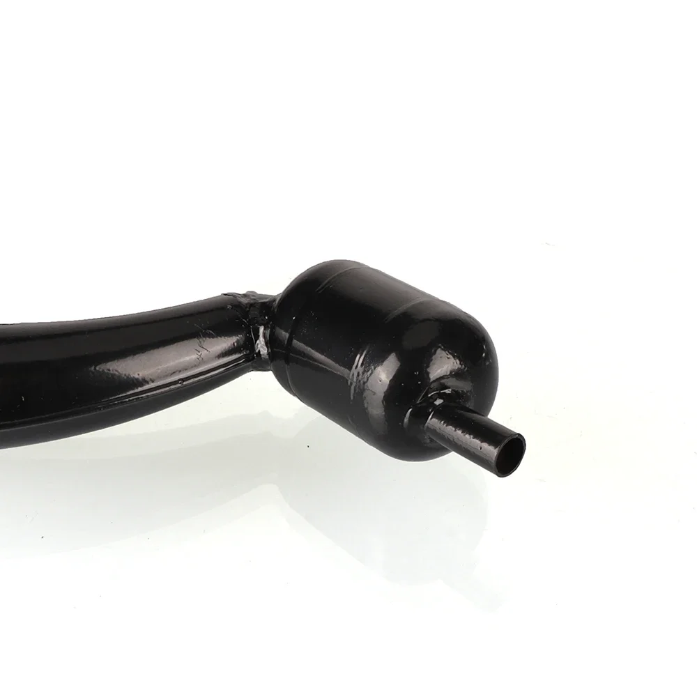 Für 49cc 50cc 60cc 80cc 100cc 2-Takt Motor Motorisierte Fahrrad Schalldämpfer Auspuffrohr Schwarz/Silber