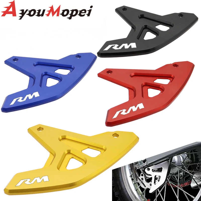 CNC Motorbike Rear Brake Disc Guard Protector Cover For Suzuki RM 125 RM 250 2003-2014 RM125 RM250 RM LOGO