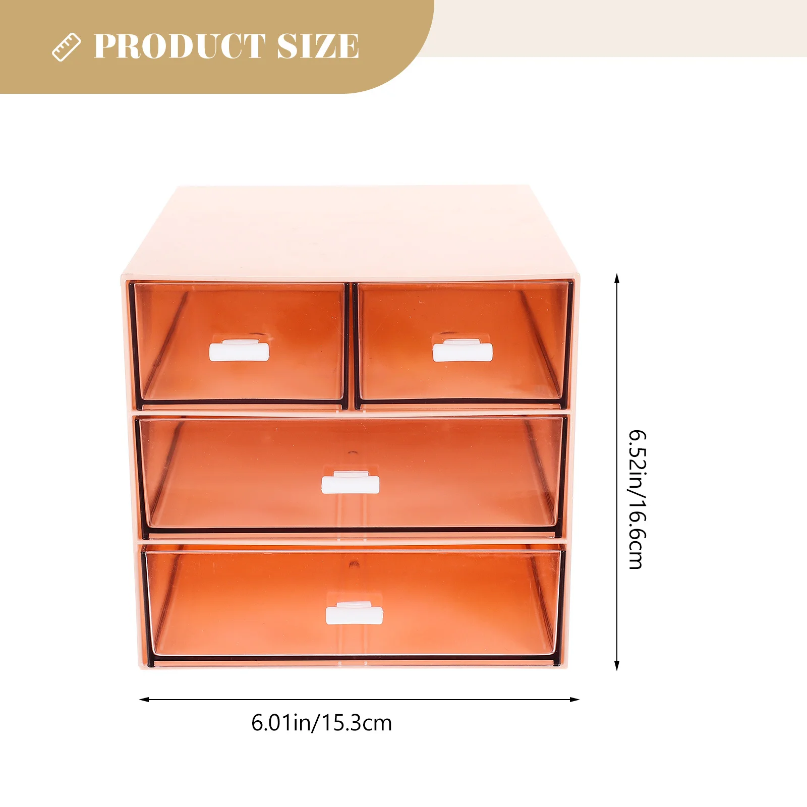 منظم مكتب بأدراج بلاستيكية، صندوق تخزين مكياج ذو سعة كبيرة لمنظم تخزين سطح المكتب والمنزل والمكتب