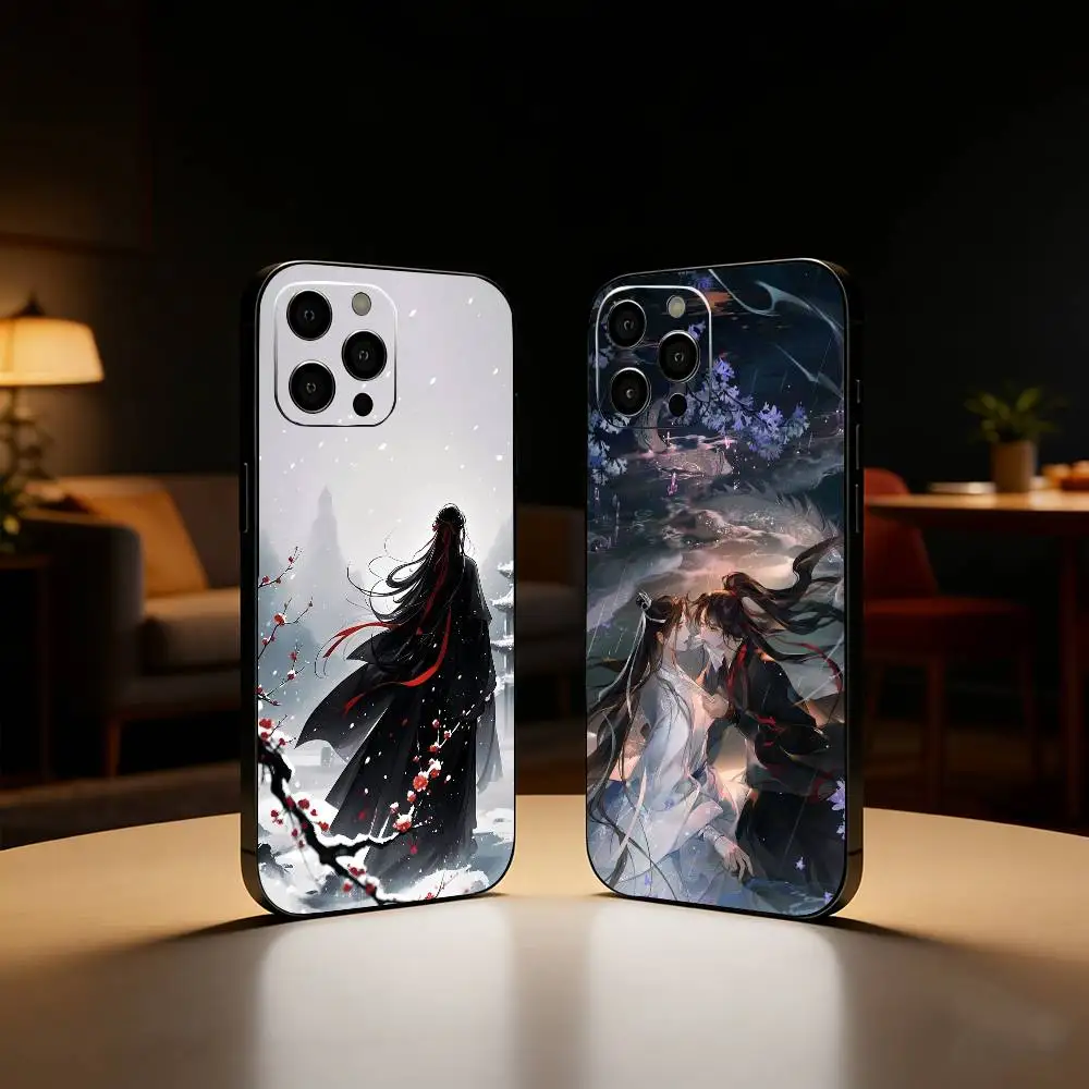 

M-Mo Dao Zu Shi MDZS Anime Phone Case For iPhone17,16,15,14,13,12 Plus,Max Soft Silicone Black Cover
