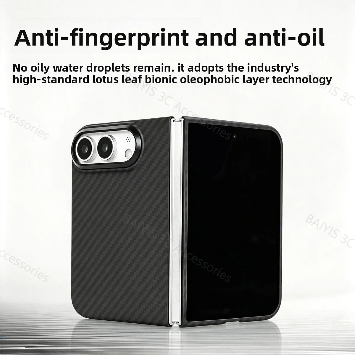 Prawdziwe etui z włókna aramidowego i węgla z magnetycznym zamknięciem, przeznaczone do Apple iPhone Duo, umożliwiające bezprzewodowe ładowanie, ultracienkie i lekkie. — 2