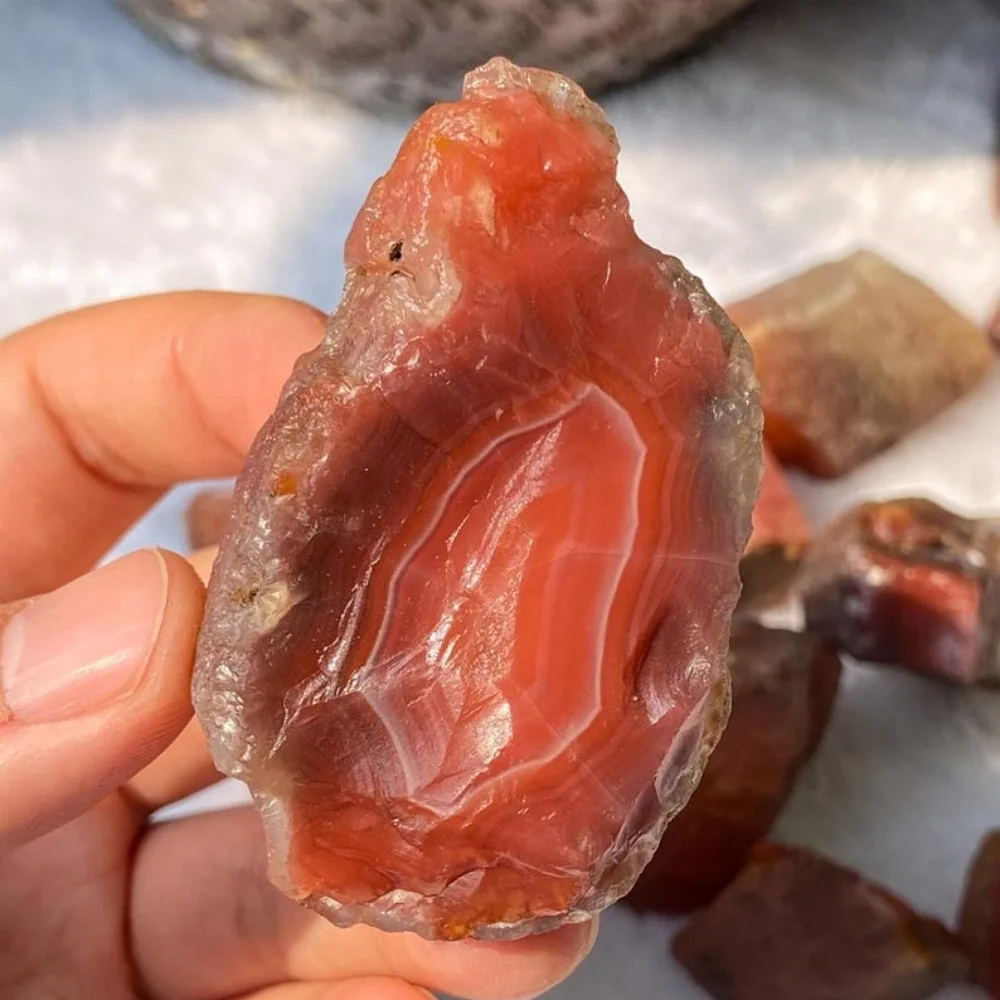 

Natural Raw Large Raw Red Agate Chunk Natural Unpolished Stone Specimen Earthy Grounding Crystal Raw Mineral Display