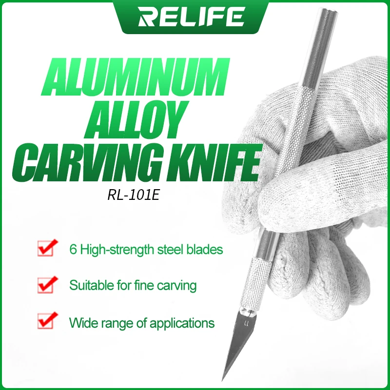 RELIFE RL-101E  Carving Knife Set Original IC Chip BGA Motherboard Hard Disk PCB Circuit Board 6 Blade Removing Glue