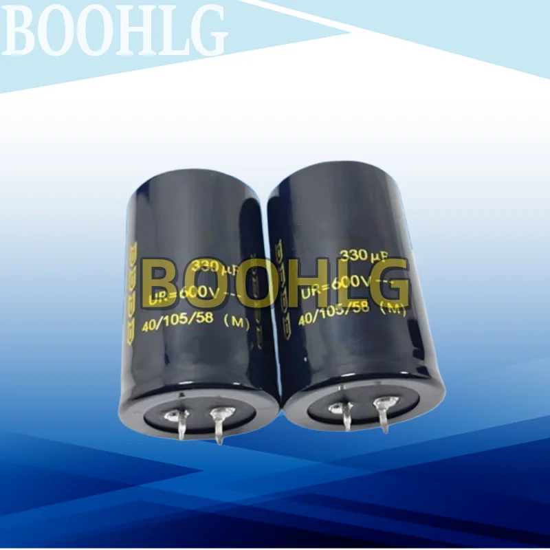 1 peça 600v 330uf 330uf 600v rnyrexm filtro de fonte de alimentação de alta tensão capacitor eletrolítico de longa vida 35x56