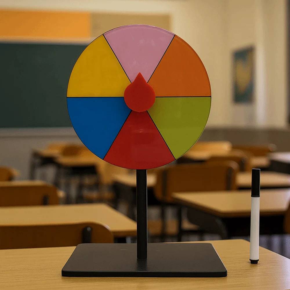 

ABS Reusable Fortune Wheel Interactive Stable Base Color Roulette Wheel Assembly Spin Wheel Table Prize Turntable Birthday Party